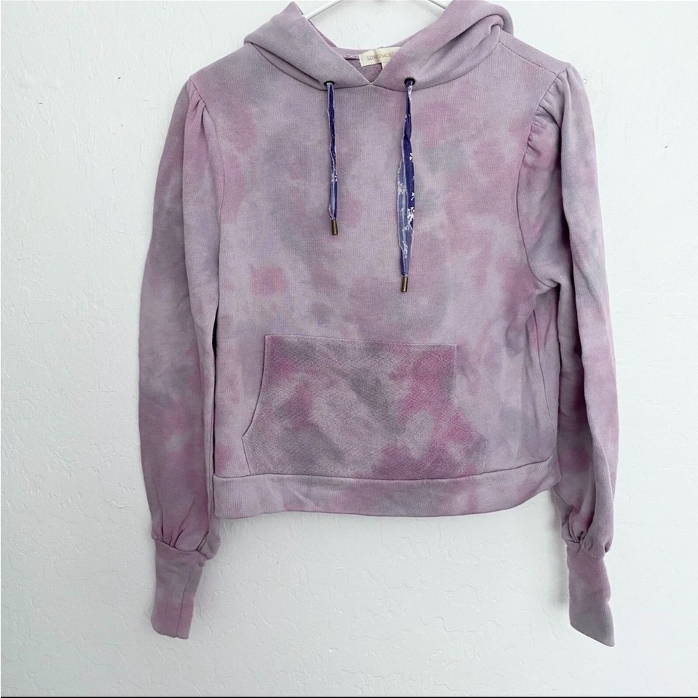 LoveShackFancy Women's Lavender Tie-Dye Hoodie Sweatshirt S